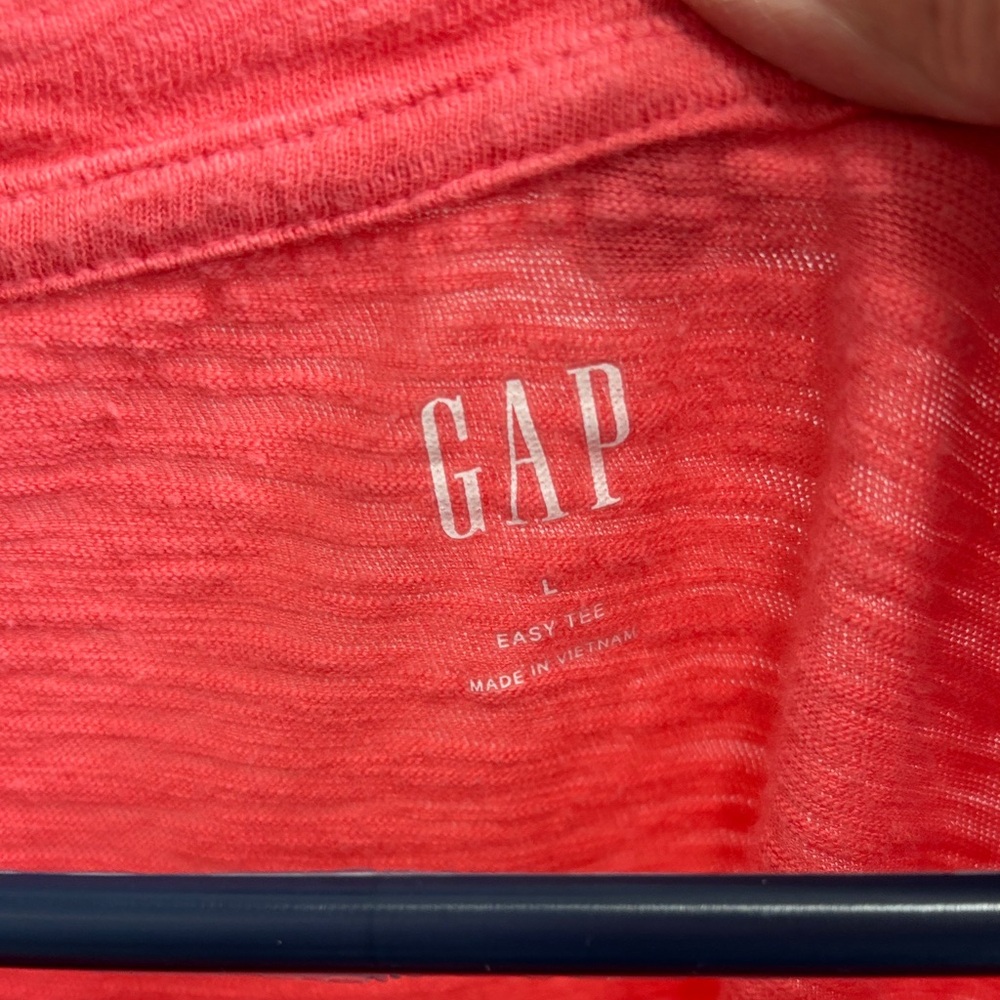GAP Coral Tie-Front Short Sleeve Tee - Picture 2 of 3